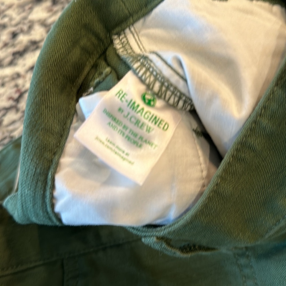 Nwt j crew green khaki vintage taper crop chino pant Size 12 J14 - Picture 6 of 9
